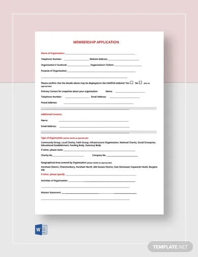 free-membership-application-form
