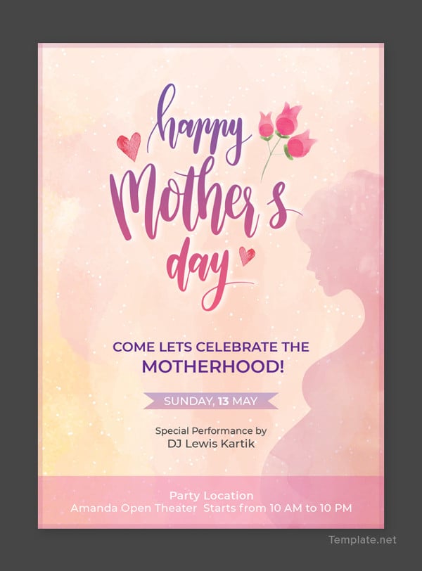Free Printable Mothers Day Invitation Template Printable Templates