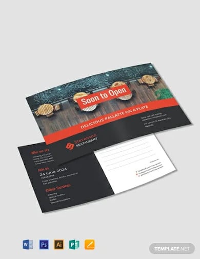 free new business announcement postcard template