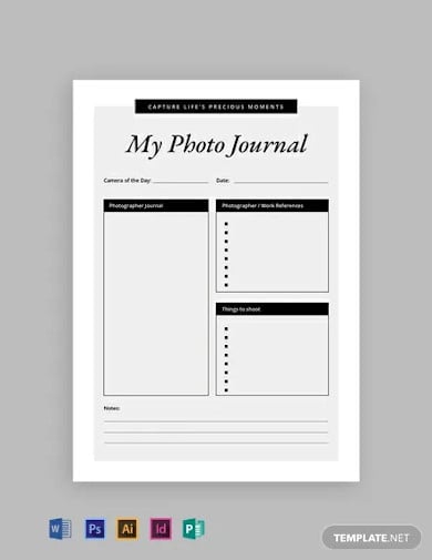 free photography journal template