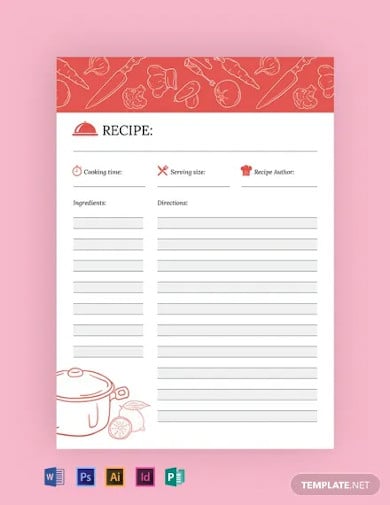 free recipe journal template