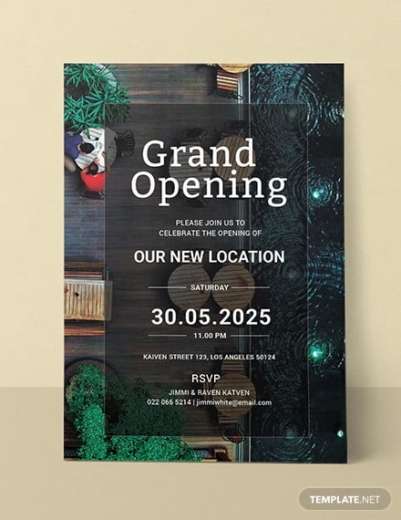 free restaurant grand opening invitation template