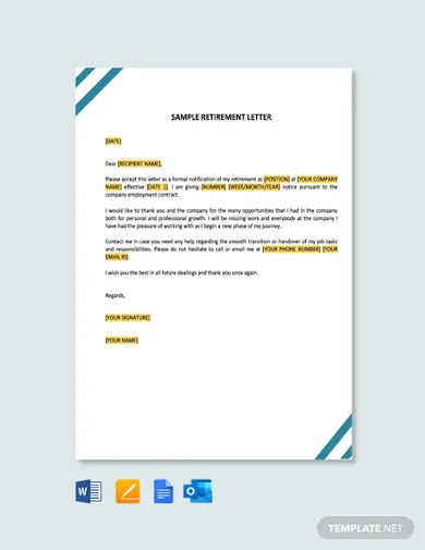 14 Simple Retirement Letter Templates Pdf Doc Pages Docs Outlook Free And Premium Templates 4757