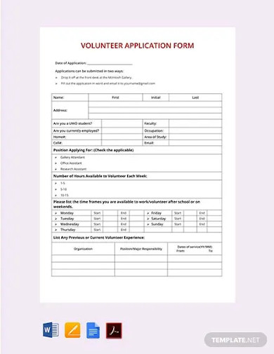 free-volunteer-application-template