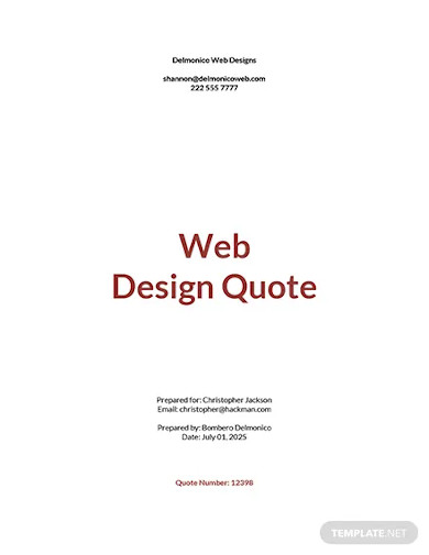 graphic design website quotation