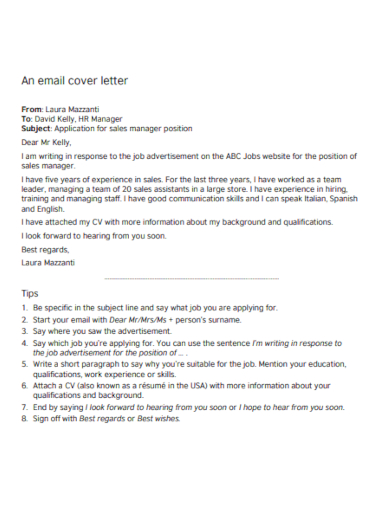 job work email request letter template