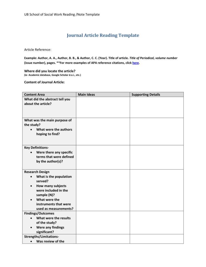 7 Reading Journal Templates PDF