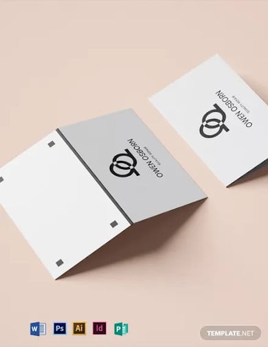 laptop folded business card template