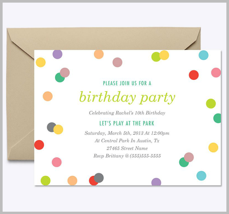 14+ Confetti Invitation Designs & Templates PSD, AI, Pages, Publisher