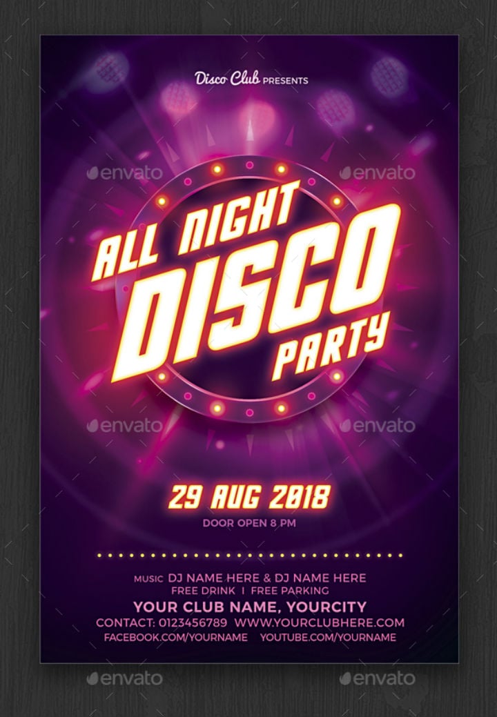 12+ Disco Party Invitation Designs & Templates PSD, AI Free