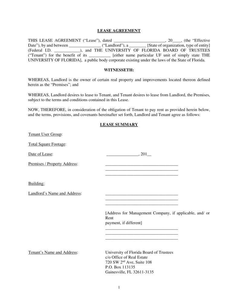 6  Office Lease Agreement Templates PDF Word