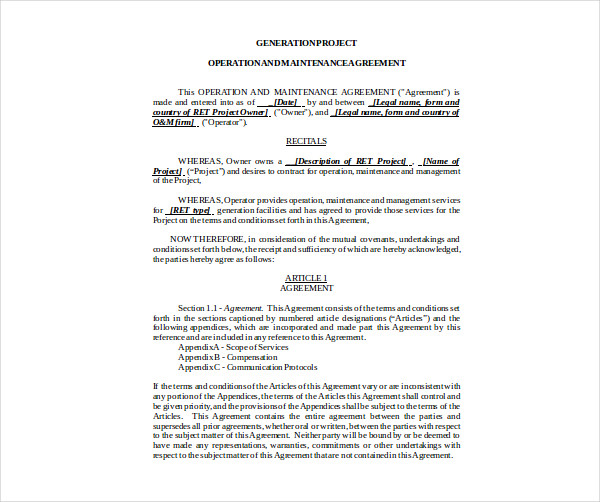 5+ Operational Level Agreement Templates - PDF, DOC