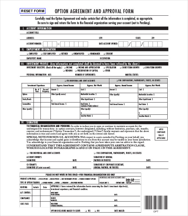 10-option-agreement-templates-pdf-doc-apple-pages