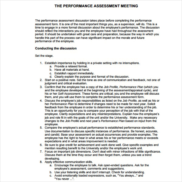 performance management assessment