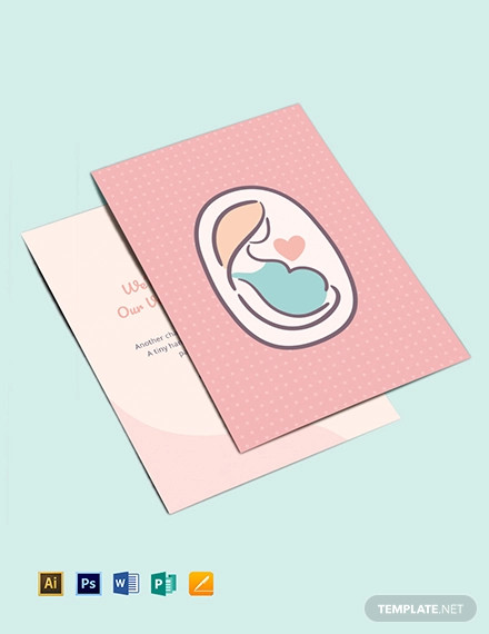 pregnancy announcement card template