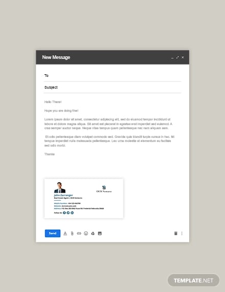 real estate agent email signature template