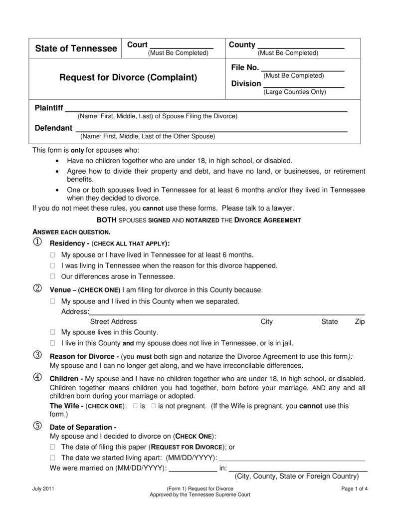 request for divorce form 788x1020