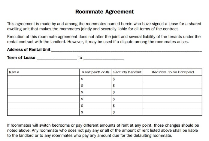 roommate-agreement-format