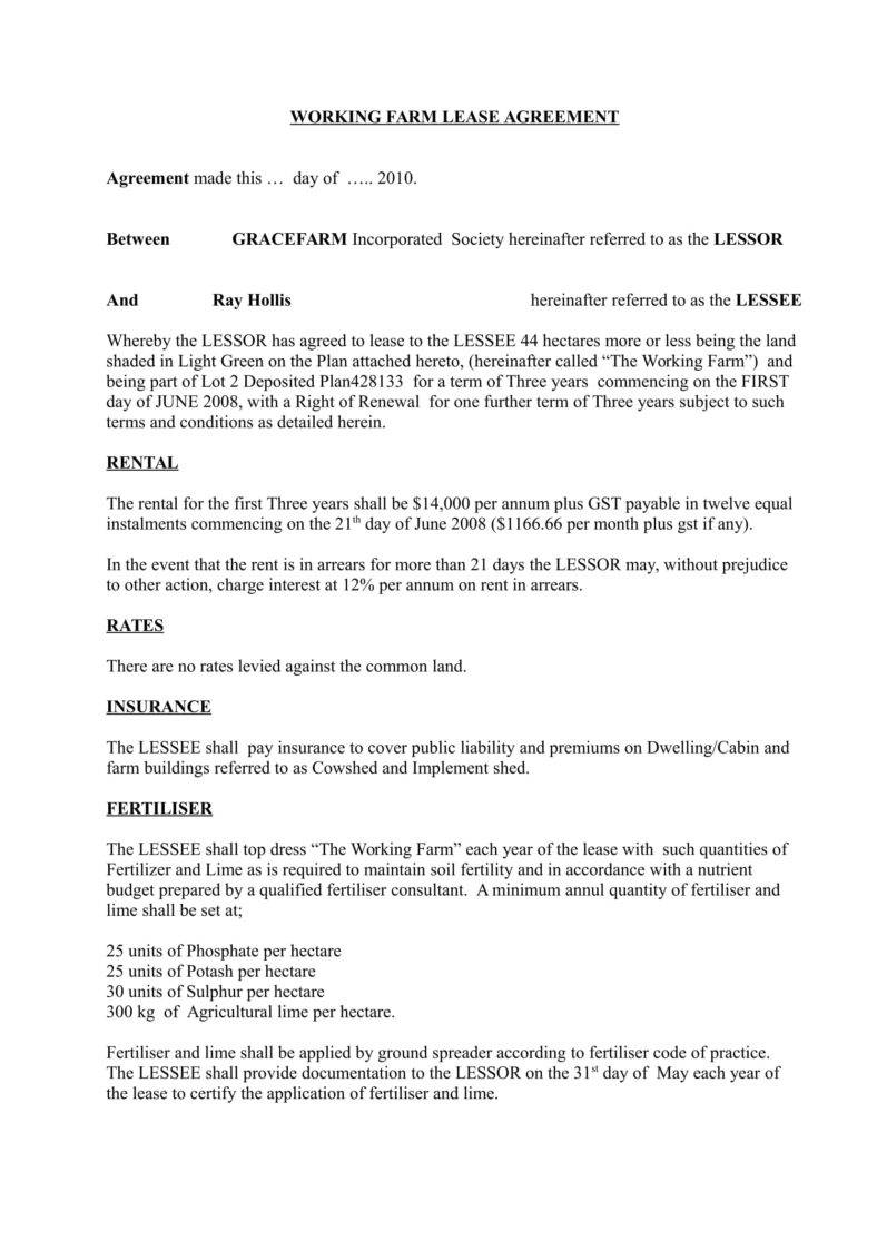 6+ Land Lease Agreement Templates Word, PDF Free & Premium Templates