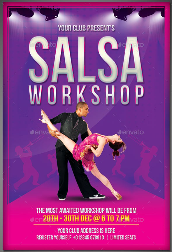 salsa dance workshop flyer