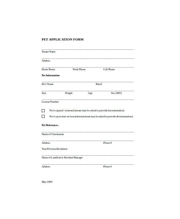 simple-pet-application-form