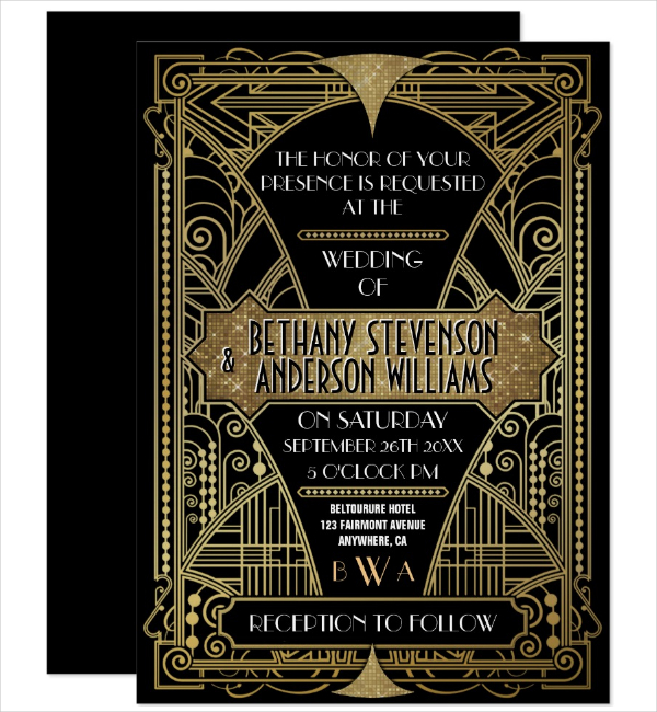12+ Art Deco Invitation Designs & Templates PSD, AI, InDesign, Pages