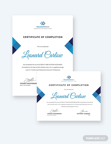 21+ Course Certificate Designs & Templates - PSD, AI, DOC, ID, Pages