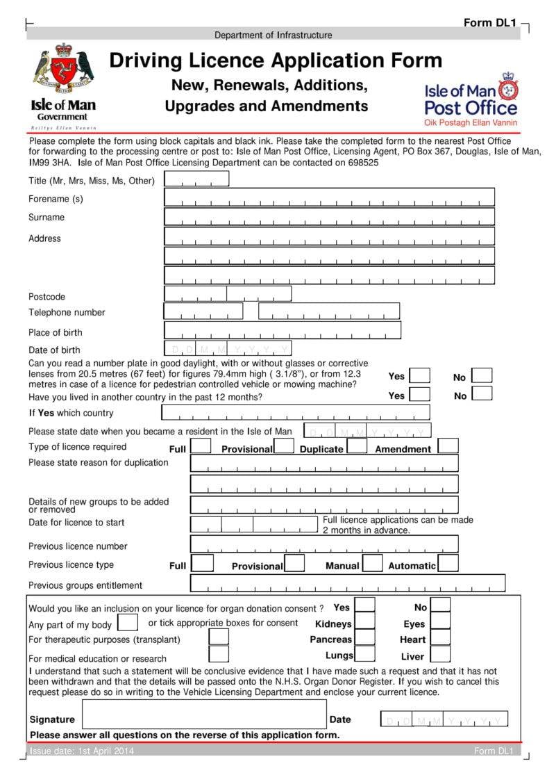 7 Driver Application Form Templates Pdf 3344