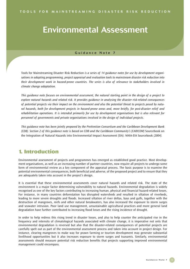 8 Environmental Assessment Templates Pdf 3875