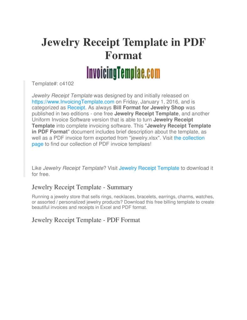 FREE 9+ Jewelry Invoice Samples and Templates in PDF