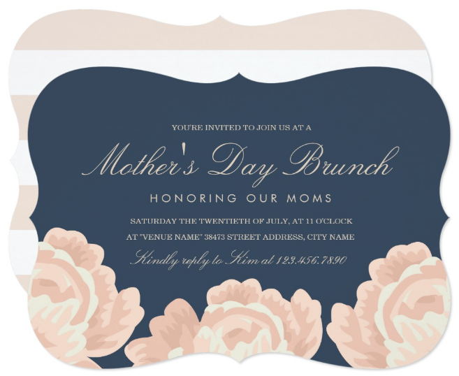 mothers day printable lunch invitation template