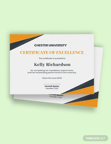 university academic certificate template
