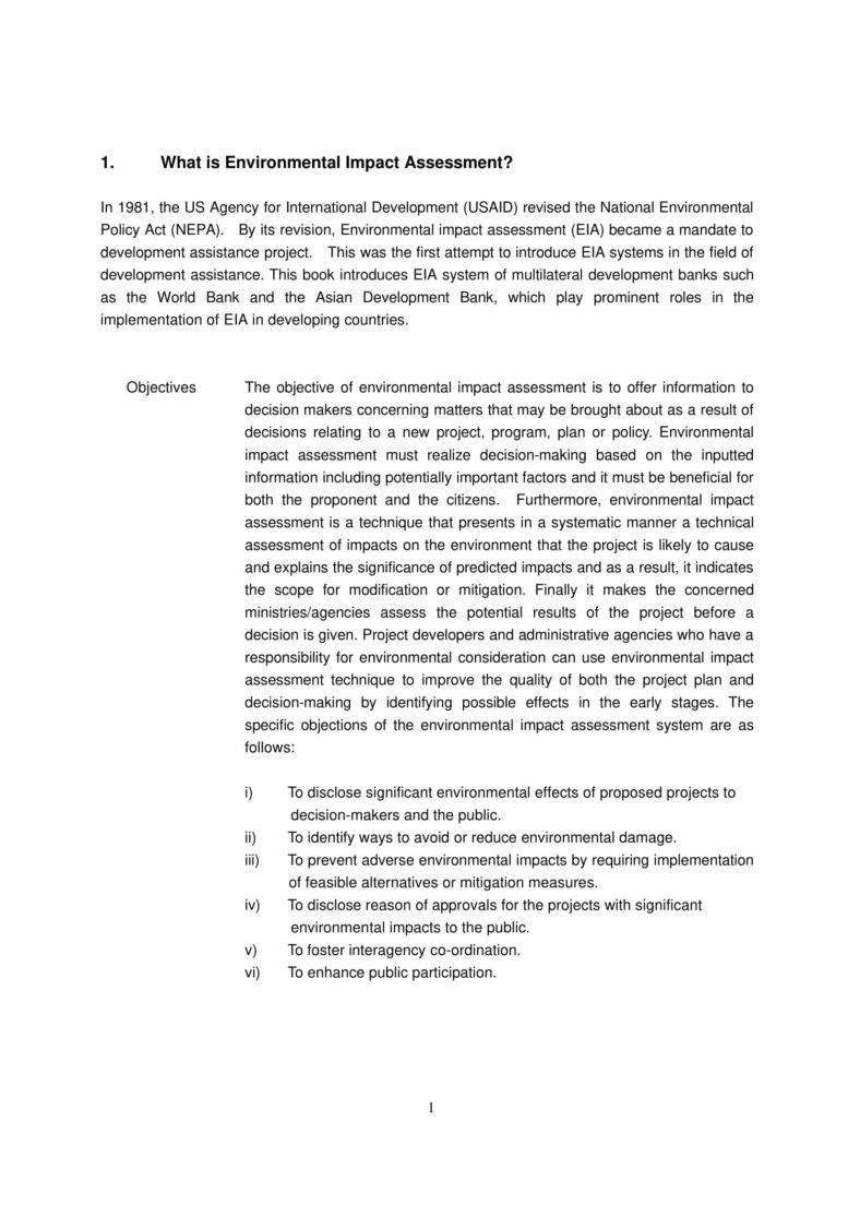 8+ Environmental Assessment Templates - PDF