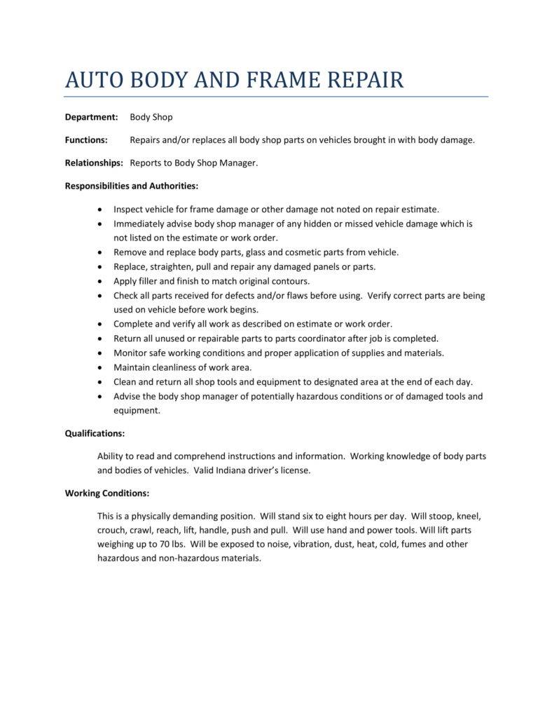 9+ Auto Repair Estimate Templates