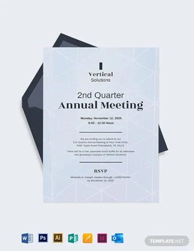 annual meeting invitation card template