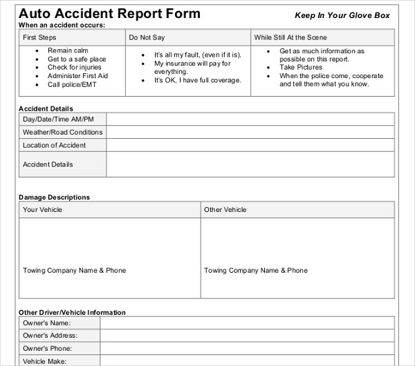 Auto Accident Report Form Template from images.template.net