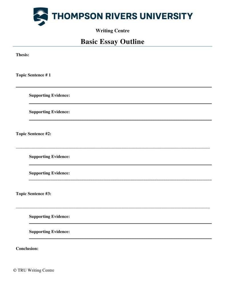 basic essay outline pdf