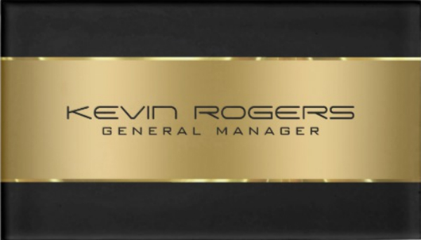 black gold stripes modern geometric design name tag