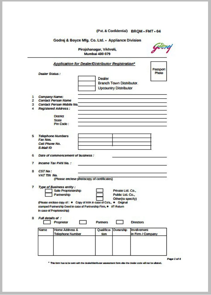 8+ Dealer Application Form Templates PDF Free & Premium Templates