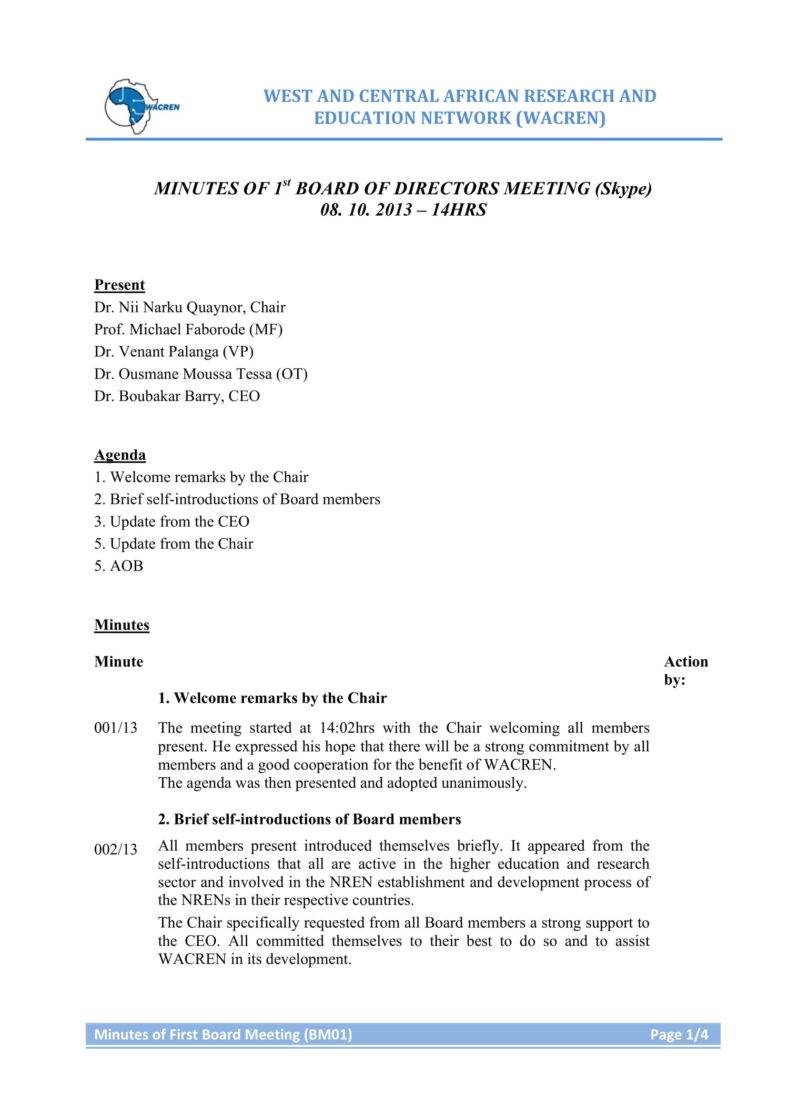 13+ Simple Minutes in a Meeting Templates PDF