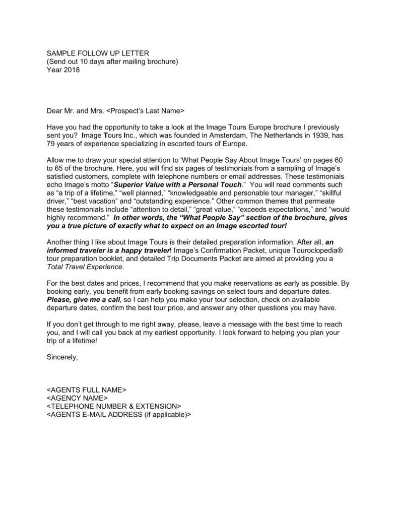 9+ Follow Up Marketing Letter Templates