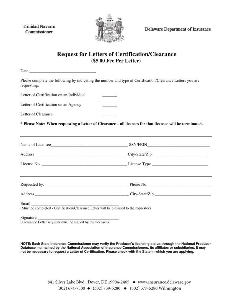 5+ Certification Request Letter Templates - PDF | Free ...