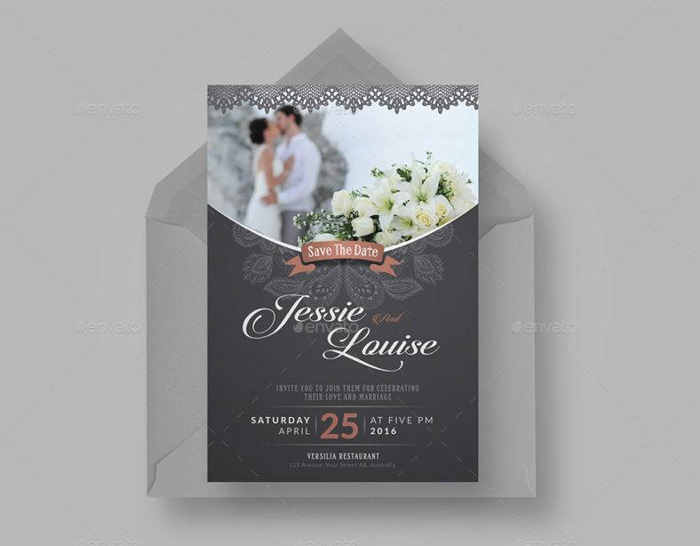 classy marriage invitation template 788x