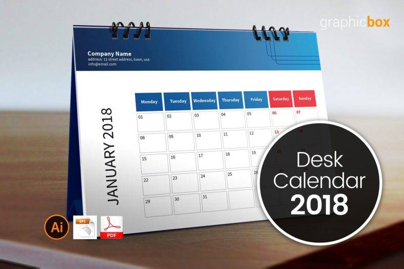 14+ Table Calendar Designs & Templates PSD, AI, InDesign