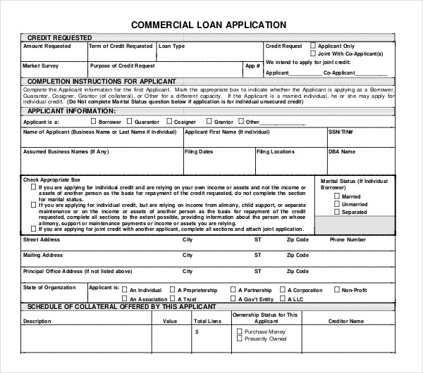 10  Loan Application Templates PDF DOC
