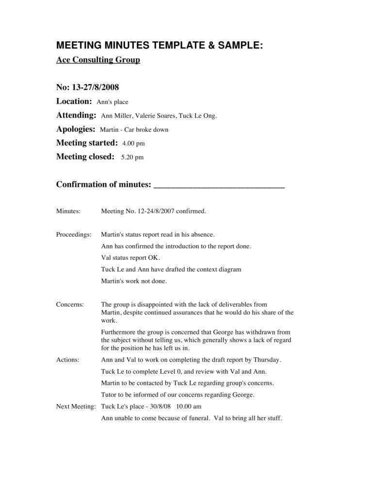 consultancy meeting minutes template 788x1020