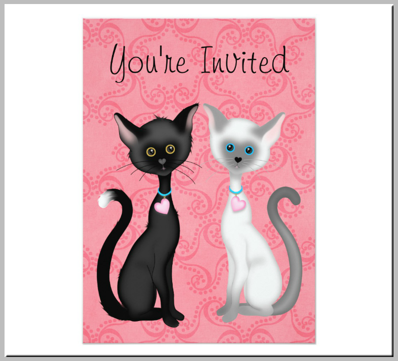 Printable Free Cat Birthday Invitation Templates