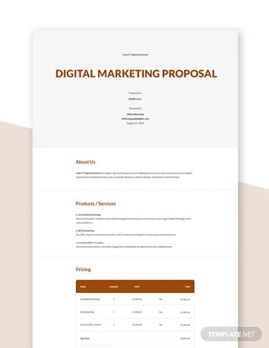 digital agency proposal template