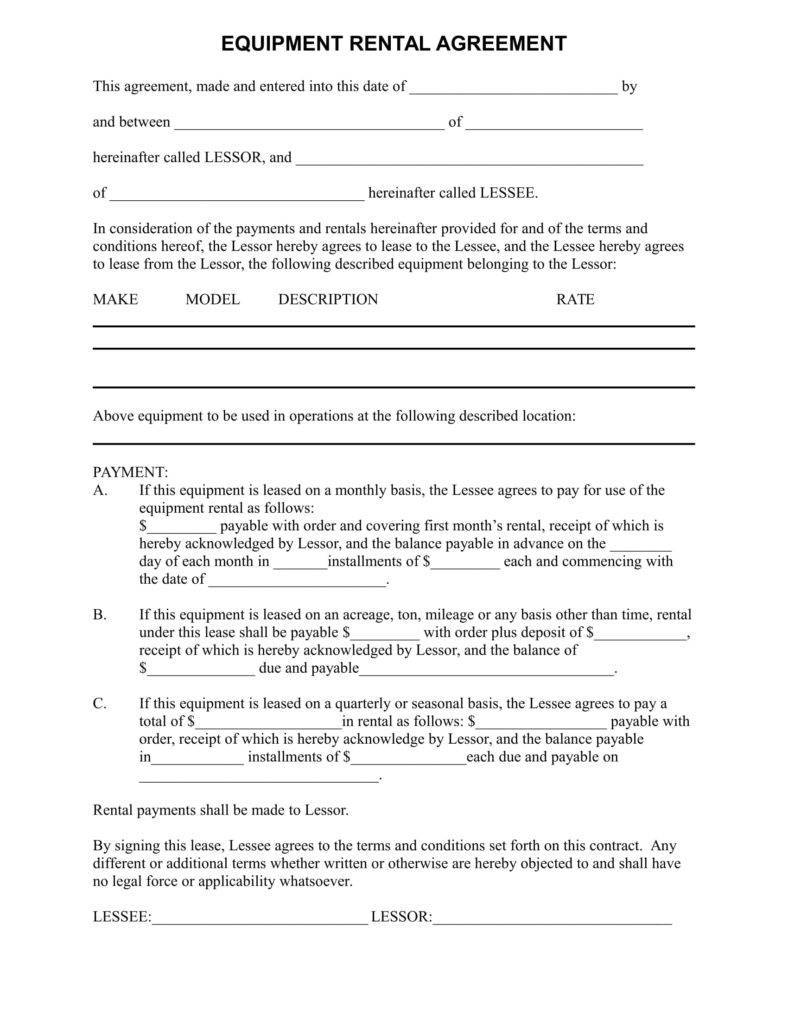 17+ Rental Agreement Templates in Word