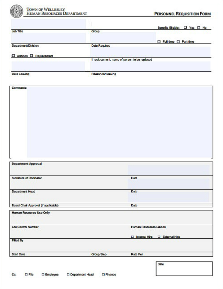 11+ FREE Personnel Requisition Form Templates PDF, Word